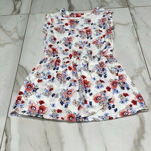 Baby Gap White Red Pink Blue Flower Floral Dress